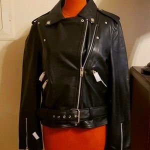 Black Leather Motorcycle Jacket
